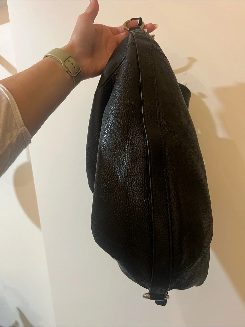 Versace Corniche Medusa Black Leather Hobo Bag